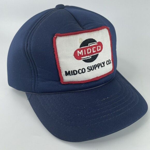 Midco Supply Co Snapback Cap Patch Advertising Trucker Hat VTG w Good Foam - Picture 1 of 12